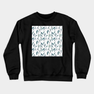 Eucalyptus leaves on white Crewneck Sweatshirt